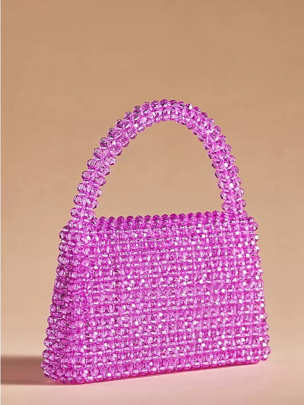 Melie Bianco Sherry Beaded Top Handle Bag in the color orchid